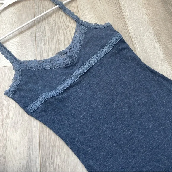 Hollister Y2K Tank Top lace babydoll womens Blue (small) stretch vintage 2000s - Picture 7 of 7